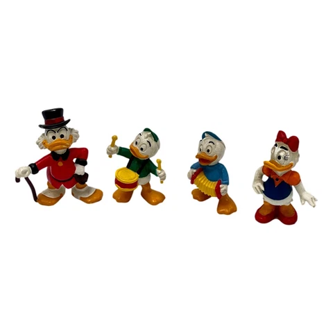 Bully Disney Uncle Scrooge McDuck Louie Huey Daisy Duck PVC Lot 4 Figures Vtg 70 Cover