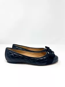Ferragamo Varina Damen-Ballerinas gesteppt Leder Kappe Zehe schwarz 10,5 US $ 795 - Bild 1 von 5