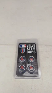 New  Car Truck Chrome Finish Tire Valve Stem Caps Covers MLB Boston Red sox - Picture 1 of 5