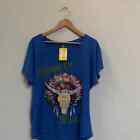 Gypsy Soul Tee W/ Indian Headress And Longhorn Skull Size Large New With Tags