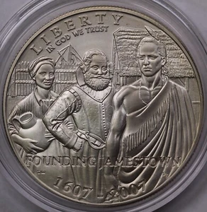 2007-P $1 Jamestown Commemorative Dollar MS ***RARE SILVER DOLLAR*** - Picture 1 of 2