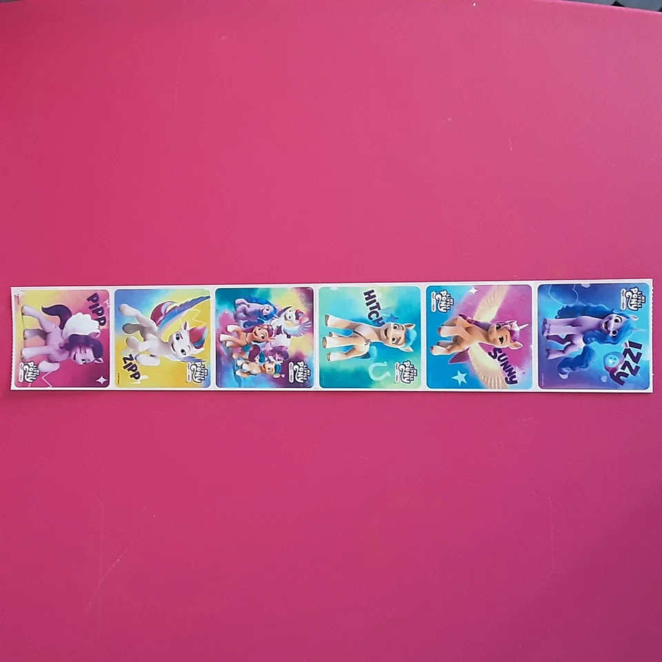 6 adesivos My Little Pony, 2,5" x 2,5" cada, Party Favors brony - Imagem 1 de 1