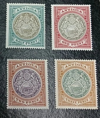 ANTÍGUA 1903 0,5d a 3d SG 31 32 33 35 Sc 21 22 23 25 MH - Imagem 1 de 2