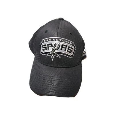 Gorra ajustada mediana Y2K Spurs plateada negra bordada NBA San Antonio baloncesto  Foto 1 de 4
