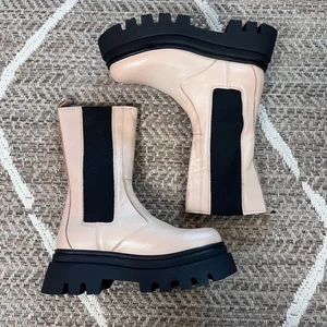 ALOHAS Chunky Lug Sole Boot Sz 38/ US 7-7.5 - Imagen 1 de 7