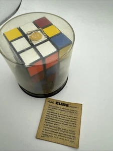 RUBIK'S Cube 1980 Originale Ideal Toy Corp con CUSTODIA Vintage Rara Confezione - Foto 1 di 13