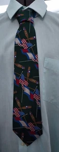 Men's Vintage Tommy Hilfiger Silk Tie Necktie Flags & Oars USA - Picture 1 of 12