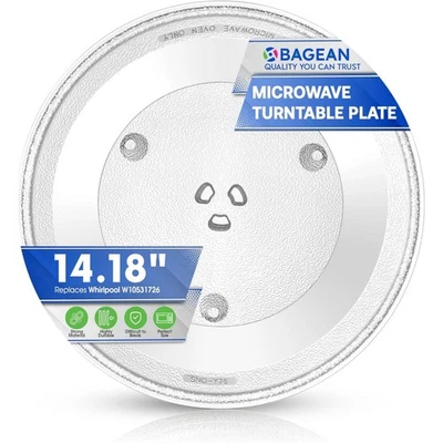 Repuesto de placa de microondas 14 1/8 pulgadas para vidrio de microondas Whirlpool W10531726 Foto 1 de 4