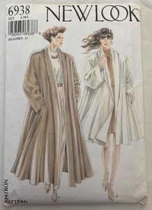New Look 6938 Schnittmuster langer oder kurzer Swing Mantel Gr. 8-18 ungeschnitten FF - Bild 1 von 3