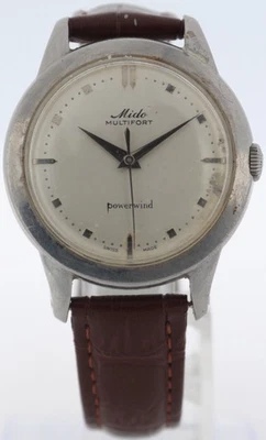 Vintage Mido Multifort Powerwind Relógio de Pulso Automático Masculino 917P Aço Suíço - Imagem 1 de 4