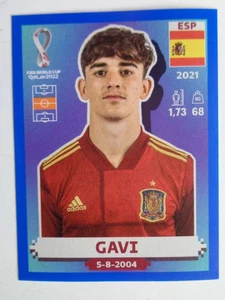 GAVI Rookie RC España PANINI Pegatina Azul RARA Qatar 2022 Mundial - Imagen 1 de 1