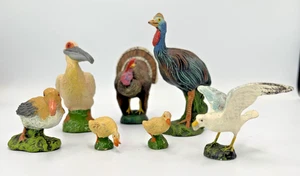 Vintage Hausser Elastolin Composite Bird Assortment Lot of 7 ~ 1930's  (bin e) - Picture 1 of 7
