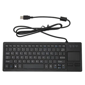 Wired Keyboard with Trackpad, Ultra Thin Touch Keyboard with X Scissors Key, ... - Picture 1 of 9