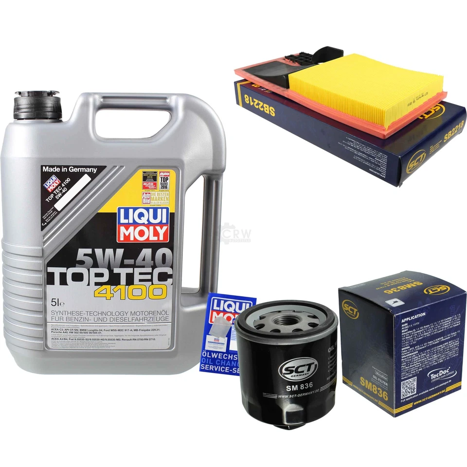 INSPEKTIONSKIT FILTER LIQUI MOLY ÖL 5L 5W-40 für VW Golf VI 5K1 1.4 1K1 6R_ - Bild 1 von 4