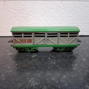 Vintage Hornby Tinplate No2 Cattle Wagon.  Opening Doors GC REF TYA9 - Picture 1 of 6