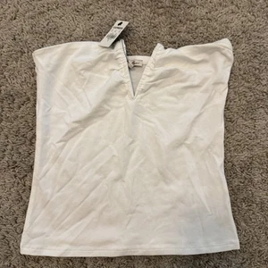 Express One Eleven Tube Top Women’s Small Deep V Stretch White NWT - Picture 1 of 12