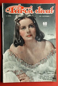 GRETA GARBO ON COVER 1941 RARE ORIGINAL VINTAGE HUNGARIAN FASHION MAGAZINE WW2 - Picture 1 of 1