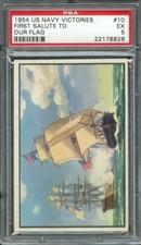 1954 U.S. NAVY VICTORIES 10 FIRST SALUTE TO OUR FLAG PSA EX 5 NS