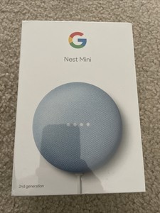 Google Nest Mini (2nd Generation) Smart Speaker - Sky Blue - Brand New Sealed