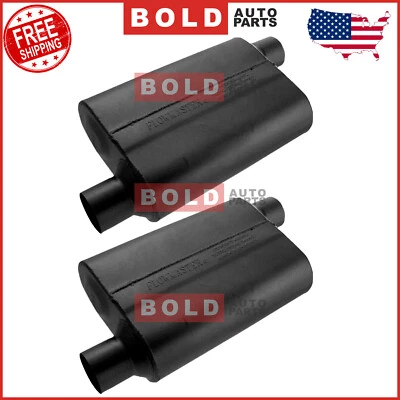 Conjunto de 2 silenciadores Flowmaster série 40 2,5" deslocamento entrada única para Chevrolet - Imagem 1 de 4