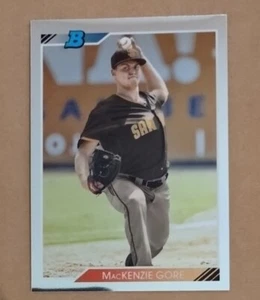MACKENZIE GORE 2020 Bowman Chrome Heritage Prospects RC Rookie Card # 92CP-MG - Foto 1 di 2