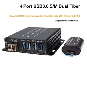 USB3.0 Extender over Fiber Optic 250M, USB Extension Converter SFP Transceiver - Imagen 1 de 18