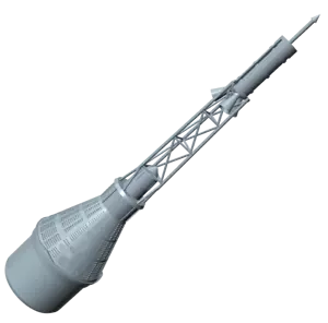 Mercury Redstone Capsule Nose Cone Kit 1/35th for ST-20 Tube - Picture 1 of 6