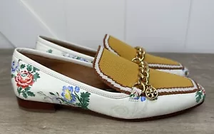 Mocasines Tory Burch Mini Benton Charm Cachemira Francesa Floral Dije 20MM Talla 6 NUEVO - Imagen 1 de 12