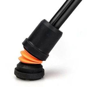 Flexyfoot schwarz stoßdämpfende Krücke Gehstock Gummi Zwingen Spitzen - Bild 1 von 11