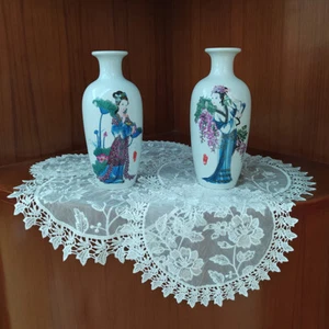 Weiße Spitze bestickt Tischdecke Esstisch Abdeckung Matte Deckchen Hochzeit Dekor - Bild 1 von 25