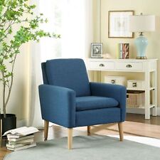 Armchair Comfy Fabric Accent Chair Upholstered Single Sofa Arm Chairs Bedroom UK