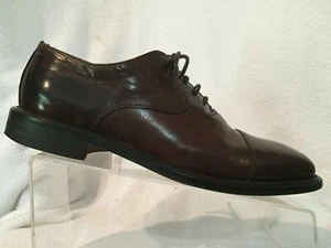 Zapatos de vestir Oxford Johnston Murphy Domani marrón punta gorra para hombre 9 M informales Italia - Imagen 1 de 11