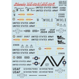 Print Scale 48-107 Waterslide Decal airplane 1:48 Sikorsky UH-60A/MH-60G Part 2 - Picture 1 of 24