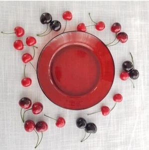 Anchor Hocking R1700 ROYAL RUBY Red Glass Salad Dessert Plates, 8 Inch, Set of 4 - Picture 1 of 7