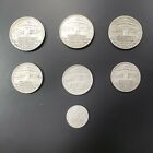 Lot Complet Argent Liban 7 pièces 1929 1933 1936 10 25 50 Piastres Superbe Original