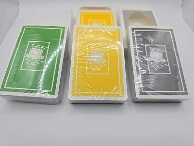 3 Barajas Barón Barclay Tarjetas de Juego Puente Sellado Verde Amarillo Gris De Colección Bélgica Foto 1 de 4