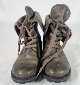 Roxy Pepper Damen Größe 7,5 braun Schnürschuhe umklappbar Kampfstiefeletten Schuhe - Bild 1 von 8