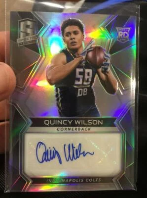 QUINCY WILSON 2017 SPECTRA ROOKIE AUTOGRAPH AUTO REFRACTOR RC /199! FL GATORS!!! - Image 1 of 2