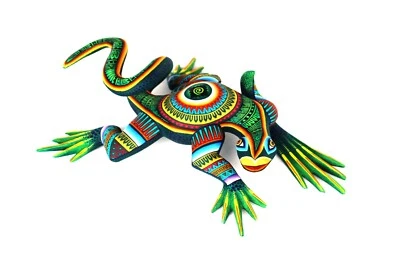 Oaxacan Wood Carving Julia Fuentes Lizard Gecko Oaxaca Mexican Folk Art Alebrije - Image 1 of 4