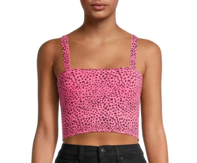 No Boundaries Juniors Pink and Black Seamless Ribbed Tube Top W/ Straps SZ XXXL - Image 1 of 4