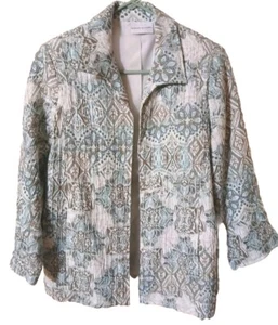 Alfred Dunner Sakko Blazer Damen Gr. 10 vorne offen Blumenmuster gefüttert - Bild 1 von 16