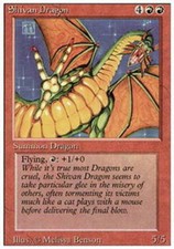 1x Shivan Dragon Light Play, English 3rd Edition Revised MTG Magic