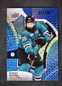 2021-22 UD Allure Base Blue Line #18 Brent Burns /35 - San Jose Sharks