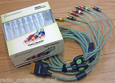NEW High Quality XBOX 360 Gamexpert Component HD and S-Video AV Cable Approx 2m - Image 1 of 4