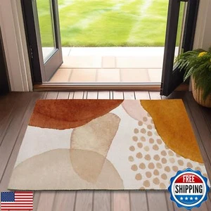 Front Door Mat,Abstract Boho Indoor Outdoor Entrance,Mid-Century Geometric We - Picture 1 of 5
