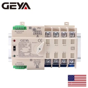 PV Solar Automatic Transfer Switch 4P 63A 110V Solar Inverter To Grid Dual Power - Picture 1 of 14