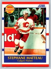 1990-91 Score Stephane Matteau Rookie Calgary Flames RC #381