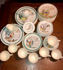 SET of PV and Vernon Kilns Opera pottery French reproduction plates 59 dishware - Picture 1 of 14