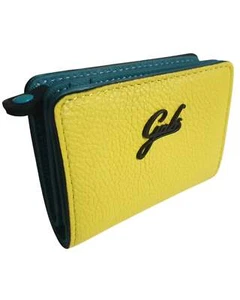 Gabs Wallet Gmoney53 Ruga Black Leather Fluo Yellow Woman - Picture 1 of 3