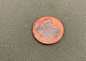 2014 Defective Plating Shield Cent Mint Error Rare Die clash? - Picture 1 of 5